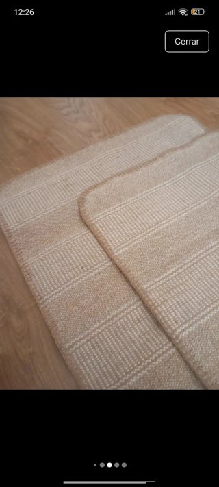 Confezione di 2 tappeti beige 50x80 cm