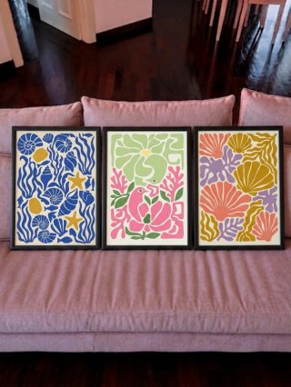 Set 3 Stampe A3 Stile Matisse