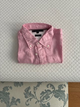 Camisa Lino Tommy Hilfiger Rosa Talla M
