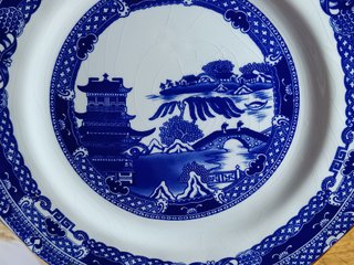 3 Platos Porcelana Inglesa Ringtons Willow