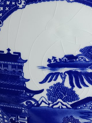 3 Platos Porcelana Inglesa Ringtons Willow