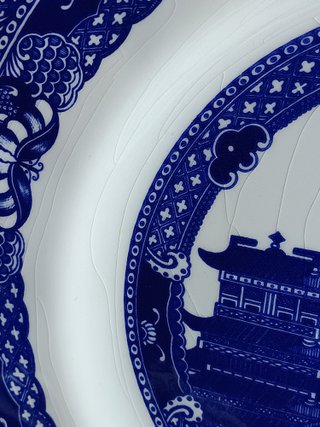 3 Platos Porcelana Inglesa Ringtons Willow