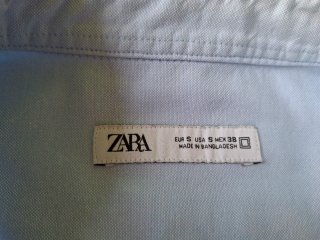 Camisa azul Zara Talla S
