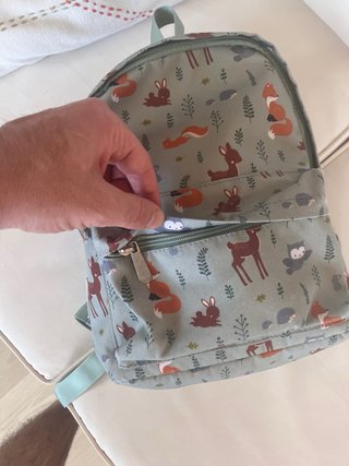 Mochila infantil bosque y animales 2 bolsillos