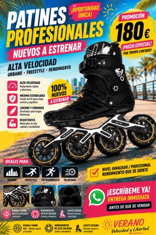 Patines Profesionales 4x110mm Nuevos