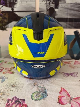 Casco Moto HJC C70 Amarillo/Azul