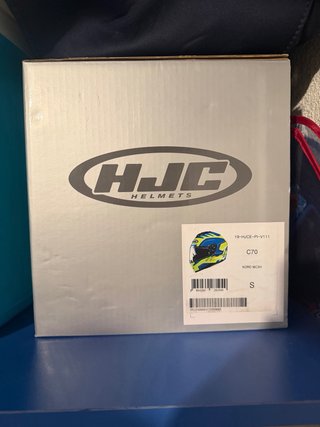 Casco Moto HJC C70 Amarillo/Azul