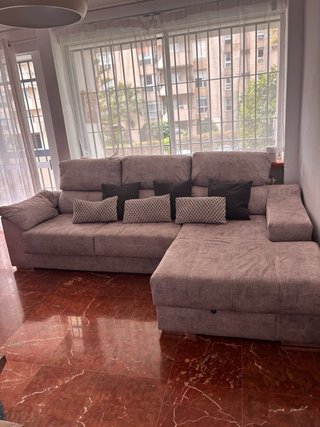 Sofá 4 plazas chaise longue con almacenaje