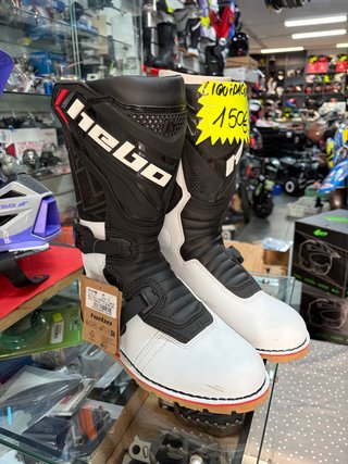 Botas Trial Hebo Blancas y Negras