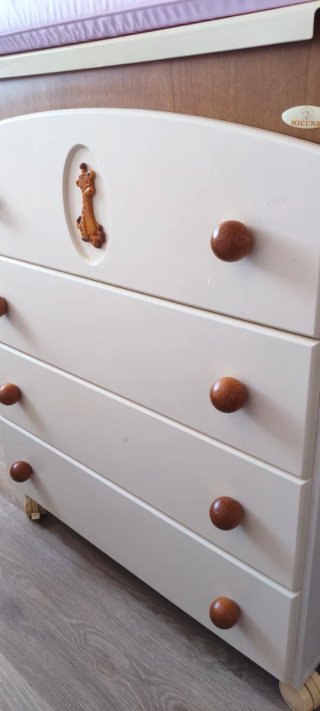 Mueble cambiador bebé con cajones