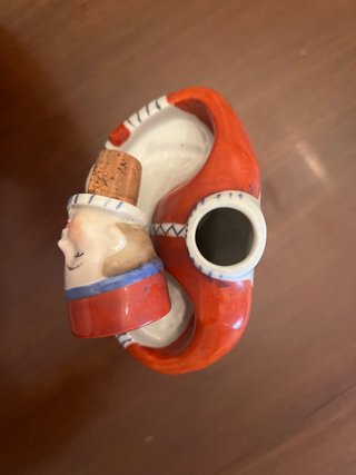 Botella de porcelana figura hombre