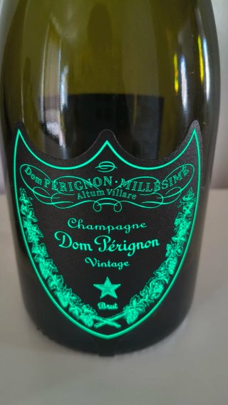 Coppia Lampade con bottiglie Dom Perignon Luminous