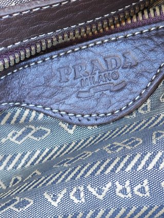 Bolso de mano Prada Marrón Piel Texturizada