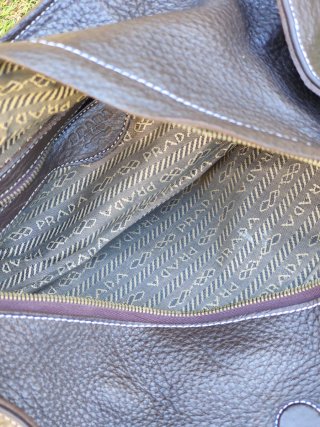 Bolso de mano Prada Marrón Piel Texturizada