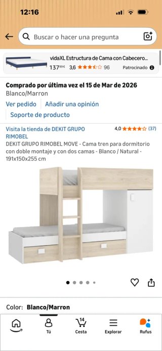 Cama Litera Madera
