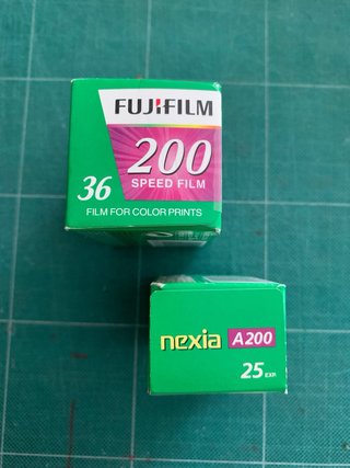 Carretes Fujifilm 200 ISO y Nexia A200