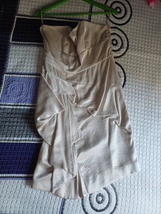 Vestido fiesta KAREN MILLEN hueso T.42