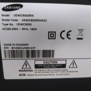 Televisor Samsung Negro 40"