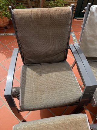 Set di 8 sedie/poltrone da giardino in alluminio impilabili
