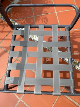 Set di 8 sedie/poltrone da giardino in alluminio impilabili