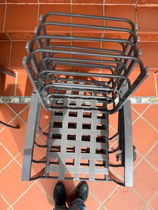 Set di 8 sedie/poltrone da giardino in alluminio impilabili