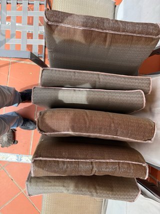 Set di 8 sedie/poltrone da giardino in alluminio impilabili