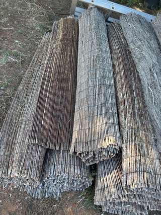 Brezo y mimbre natural para jardinería. 80 metros.