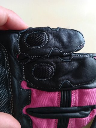 Guantes de moto LOVO negros y rosas talla XS mujer