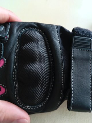Guantes de moto LOVO negros y rosas talla XS mujer