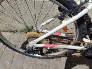 Bicicleta Rockrider Blanca y Rosa