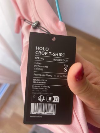 Camiseta Crop Velites Rosa
