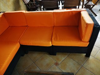 Sofá modular exterior tejido y tela