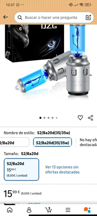 Bombillas BA20D