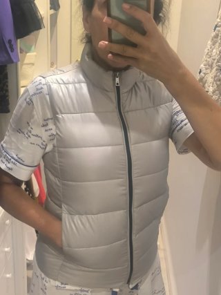 Chaleco Mango Gris Impermeable