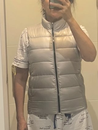 Chaleco Mango Gris Impermeable