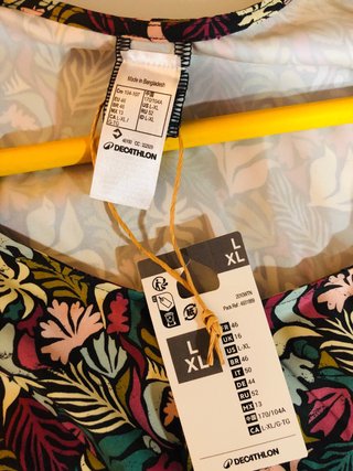 Vestido estampado hojas talla XL
