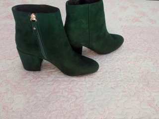 Botines verdes tacon mujer talla 39