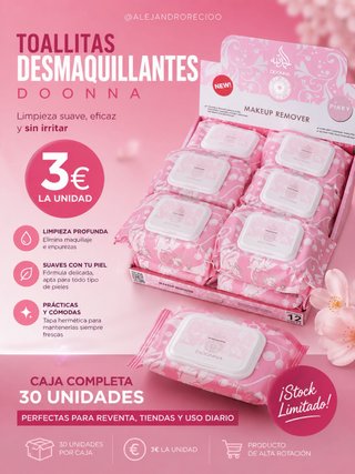 Toallitas Desmaquillantes Doonna (30 uds)