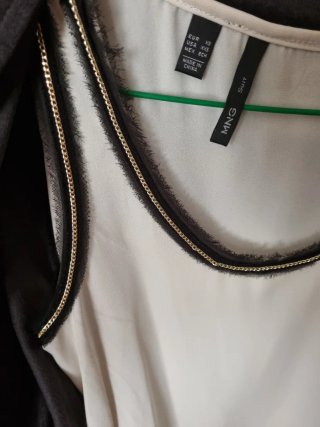 Conjunto Mango Top y Cárdigan Gris
