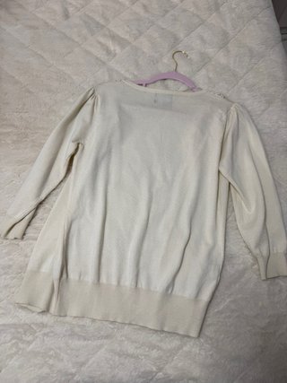 Blanco Chaqueta Fina Encaje