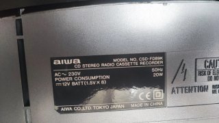 Aiwa Radio CD Cassette Player con Mando