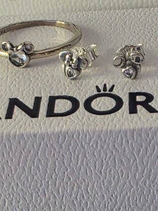 Set Pandora Disney Mickey Anillo y Pendientes