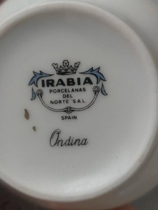 Juego de té/café Irabia porcelana vintage