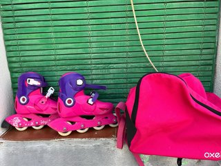 Patines con bolso de trasporte más protecciónes