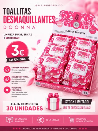 Toallitas Desmaquillantes Doonna Candy (30 uds)