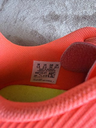 Zapatillas de fútbol para niños naranja talla 34