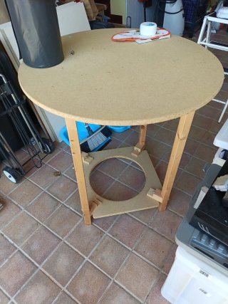 Mesa camilla redonda madera