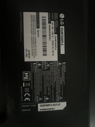Televisión LG 55”