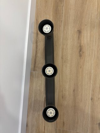Lámpara de techo 3 focos negra