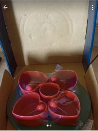 Set antipastiera a forma di cuore